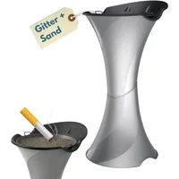 GarPet Aschenbecher Standaschenbecher für Draußen Aschenbecher Outdoor Wetterfest Stehend