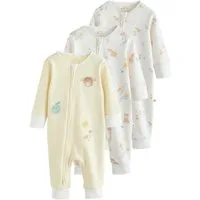 Next Schlafoverall Babyschlafanzüge mit Zweiwege-RV, 3er-Pack (3-tlg)