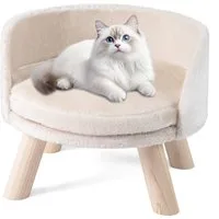 COSTWAY Tiersofa, Katzensofa, Katzenbett, mit Kissen, Rückenlehne