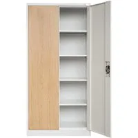 Jan Nowak Aktenschrank Metall Büroschrank abschließbar 90 cm JAN H 4 Böden Stahl (Ordnerschrank Aktenschrank Büro Kanzlei Praxis Sozialraum, Kaltwalzstahl 0,6 mm 195 x 90 x 40 cm Wandmontage 50 Ordner) Schloss 2 Schlüssel robust langlebig 17 Farben