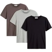 bonprix T-Shirt (Packung, 3-tlg) bequemer Regular Fit, Rundhalsausschnitt, leichte Stoffqualität