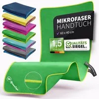 NirvanaShape Reisehandtuch Mikrofaser Handtücher Set, Badehandtuch, Reisehandtuch, Strandtuch, Ecktasche mit Reißverschluss, saugfähig, leicht, schnelltrocknend