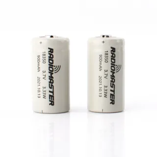 2Pcs RadioMaster 3.7V 900mah 18350 Rechargeable Lithium Battery Pack for Zorro Radio Transmitter