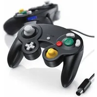 CSL Nintendo-Controller (Spar-Set, 2 St., Gamepad für Nintendo GameCube / Wii Vibrationseffekte / ergonomisch)
