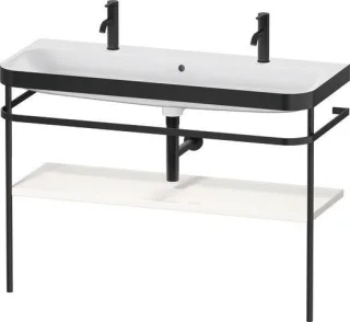 Duravit Happy D.2 Plus c-bonded Set mit Metallkonsole Weiß Hochglanz 1175x490x850 mm - HP4759O222200 HP4759O22220000