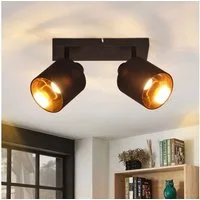ZMH Deckenstrahler Deckenleuchte Vintage Schwenkbar 350° E14 Wohnzimmer, Augenschutz, ohne Leuchtmittel, Schwenkbar E14 X Schwarz