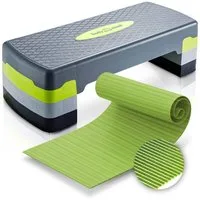 Body & Mind Stepper 3-Step Aerobic Stepper –Rutschfestes Steppbrett für Fitness & Training (Elite-Board, Mehrstufig), Anti-Rutsch-Matte