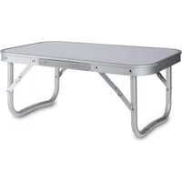 Spetebo Campingtisch Mini Campingtisch weiß klappbar - 56 x 34 cm (Stück, 1-St., Klapptisch), Aluminium Klapptisch niedrig