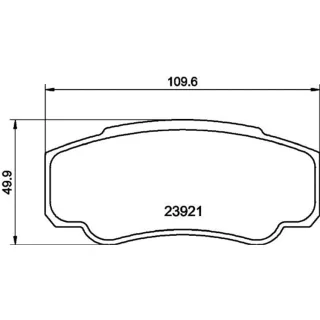 Hella Bremsbel?ge hinten Citroen Fiat Peugeot 8DB355010-411