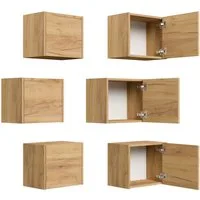 Posseik Hängeschrank Badschränke im 3er-Set "Limes" variable Montage Eiche Gold