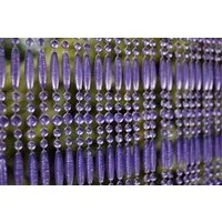 La Tenda Perlenvorhang CASA FREJUS 4 Türvorhang lila, Ösen, transparent, 90 x 210 cm, Perlen - Länge individuell kürzbar