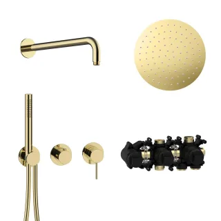 Herzbach MODUL7 Hebelmischer-Set H-RB250 Wandarm Regenbrause Ø25,0cm , 70.702712.1.03 70.702712.1.03