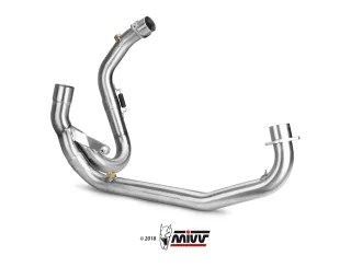 Edelstahl Krümmer Kat Ersatzrohr No-Kat Rohr MIVV für Ducati Hypermotard 1100 Bj. 2007-2009