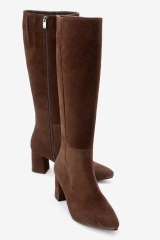 Sejas Leder Blockabsatz Knieholer Stiefel (Damen)