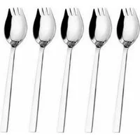 FELIXLEO Besteck-Set Edelstahl Göffel Camping Besteck Outdoor 2in1 (5-tlg)