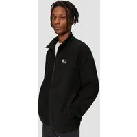 QS Sweatjacke Sweatshirt Jacke Fleecejacke mit Stehkragen