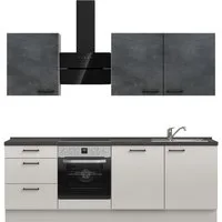 nobilia® Küchenzeile "MIAMI", NEU: individuell anpassbar mit gratis Profi-Beratung, vormontiert, Breite 240 cm, Ausrichtung wählbar, wahlw. mit E-Geräten