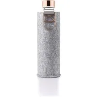 equa Trinkflasche Mismatch, Borosilikatglas, mit Filzcover und Metallgriff
