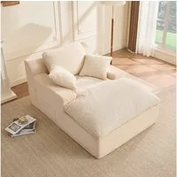 LITBIRD Chaiselongue 160 cm Loungesofa, Boneless Bodensofa & Schlafsofa mit Schlaffunktion, 1 Teile, Platzsparendes Cloud Sofa mit Armlehnen für Wohnzimmer