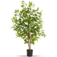 Künstliche Zimmerpflanze Künstlicher Ficusbaum Ficusbaum, tectake, Höhe 120,00 cm, verschiedene Größen