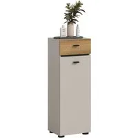 welltime Midischrank VANN, Höhe 91cm, 1 Tür, 1 Schubkasten, 3 Fächer,Türanschlag wechselbar (individuell mit weiteren Artikel der Serie VANN kombinierbar) Standschrank, Kommode, Schrank, Badschrank, Universalschrank, Bad