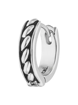 cai Single-Ohrring 925 Sterling Silber rhodiniert Farbe schwarz
