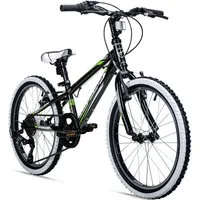 bergsteiger Kinderfahrrad Kansas 20, 24 Zoll, 6, 7, 8, 9, 10, 11 Jahre, Mädchen, Jungen, 6 Gang Shimano Tourney RD-TY300 Schaltwerk, Kettenschaltung, V-Brakes