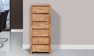 Kommode Hochschrank MAISON Eiche massiv 45x112x45 cm