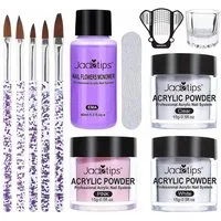 KINSI Nageldesign Zubehör Nailart Kristall-Pulver-Set, Nailart-Werkzeug-Set, 3D-Skulptur, 8-tlg., professionelle Studio-Qualitat