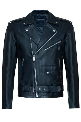 Herren-Brando-Jacke aus rotem indischem Rindsleder – Osasco
