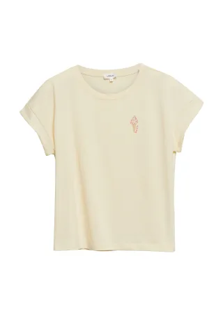s.Oliver - T-Shirt beige - Gr. - 40