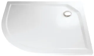 HSK Acryl Viertelkreis-Duschwanne super-flach 90 x 80 x 3,5 cm, ohne Schürze 505151-A-pergamon