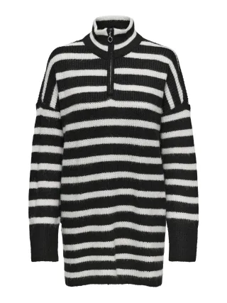 ONLY - ONLALFRIDA L/S HALF-ZIP CC KNT black - Gr. - L