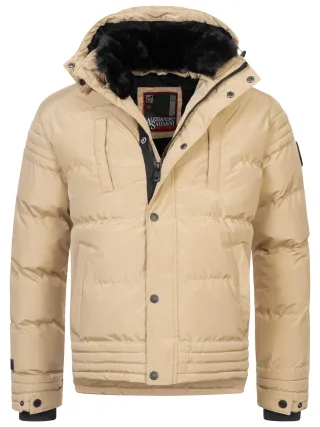 Alessandro Salvarini Herren Winterjacke AS-281 mit Teddyfell & abnehmbarer Kapuze