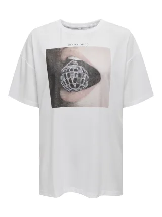 ONLY - ONLMELINA S/S PARTY TOP BOX JRS bright white - Gr. - M