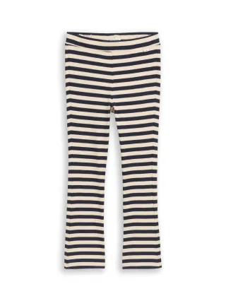 tom tailor kids - Flared Leggings mit Streifenmuster dark blue off white stripe - Gr. - 122