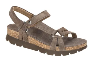 Panama Jack Sally B7 Damen Sandalette grau piedra Stone - Echtleder Riemchens...