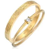 Elli Solitärring Set Solitär mit Kristallen von Swarovski® 925 Silber
