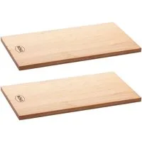 RÖSLE Aromaplanke Holzplanke Erlenholz, 25174, Massivholz, (2-St), für Holzaroma im Grillgut, mehrfach verwendbar, Naturprodukt