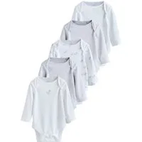 Next Langarmbody Langärmelige Baby-Bodysuits, 5er-Pack (5-tlg)