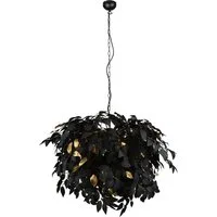 Reality Leuchten Kronleuchter Leavy, ohne Leuchtmittel, warmweiß - kaltweiß, Hängelampe Blatt Design, Pendelleuchte exkl 4xE14 max 28W