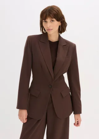 bonprix Blazer, braun, Gr.36, Blazer mit Formgebenden Nähten und Taschen