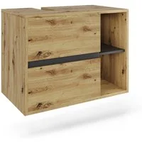 Vicco Waschbeckenunterschrank Viola, Artisan/Grau, 80 x 60 cm mit 2 Schubladen (1-St)