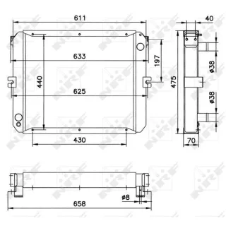 NRF Motork?hler gel?tet 52202