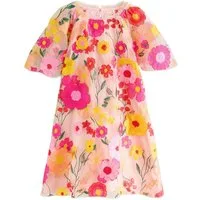 Next Jerseykleid Festliches Kleid mit 3D-Blumenstickerei (1-tlg)