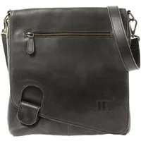 LECONI Umhängetasche Ledertasche Damen Handtasche Schultertasche Echt Leder LE3073, Auffälliger Überschlag - Fächer innen & außen - 29x29x6 cm