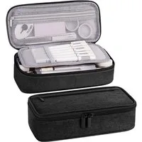 LIANNA Federmäppchen Federmäppchen groß mit Fächern für 80+ Stifte robust & organisiert, (Set, 1-tlg., 1× Federmäppchen groß mit Fächern und Netztasche), Große Kapazität, 80+ Stifte, mehrere Fächer, robust & langlebig