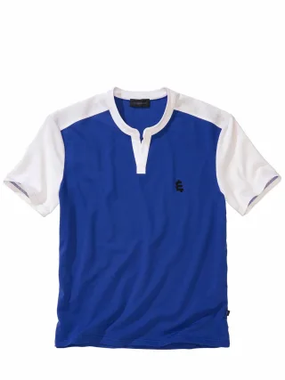 Mey & Edlich Herren Bizeps-T-Shirt Blau 52 % Baumwolle, 42 % Polyester, 6 % Elasthan