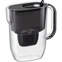 AQUAPHOR Kalk- und Wasserfilter AQUAPHOR FRESH Filterkanne inkl. MAXFOR+ Filterkartusche, schwarz, Zubehör für Filterkartuschen MAXFOR+, +H hartes Wasser & MAXFOR+ Mg. Magnesium, 200 l, /Reduziert Kalk, Chlor & weiteren Stoffen. BPA frei