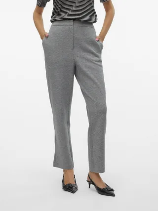 VERO MODA - VMJULIA NW ANKEL PANT JRS NOOS dark grey melange - Gr. - 44